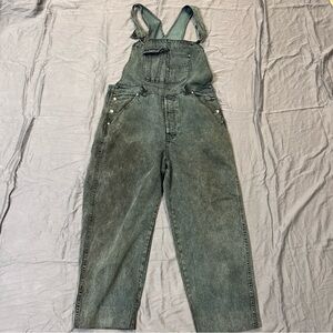 Green Denim Overalls